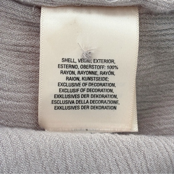 Anthropologie Floreat Blouse Gauzy Beaded Grey - Picture 7 of 9